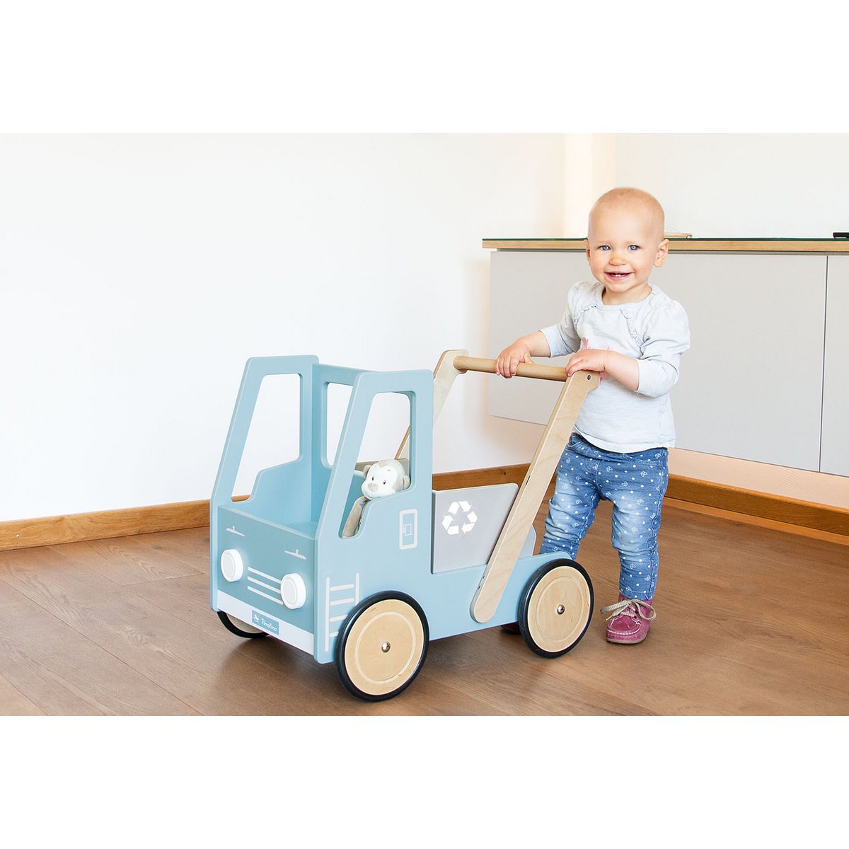 Baby Walker “Tipping Truck Fred” – Met Remsysteem & Kantelbak | Pinolino®
