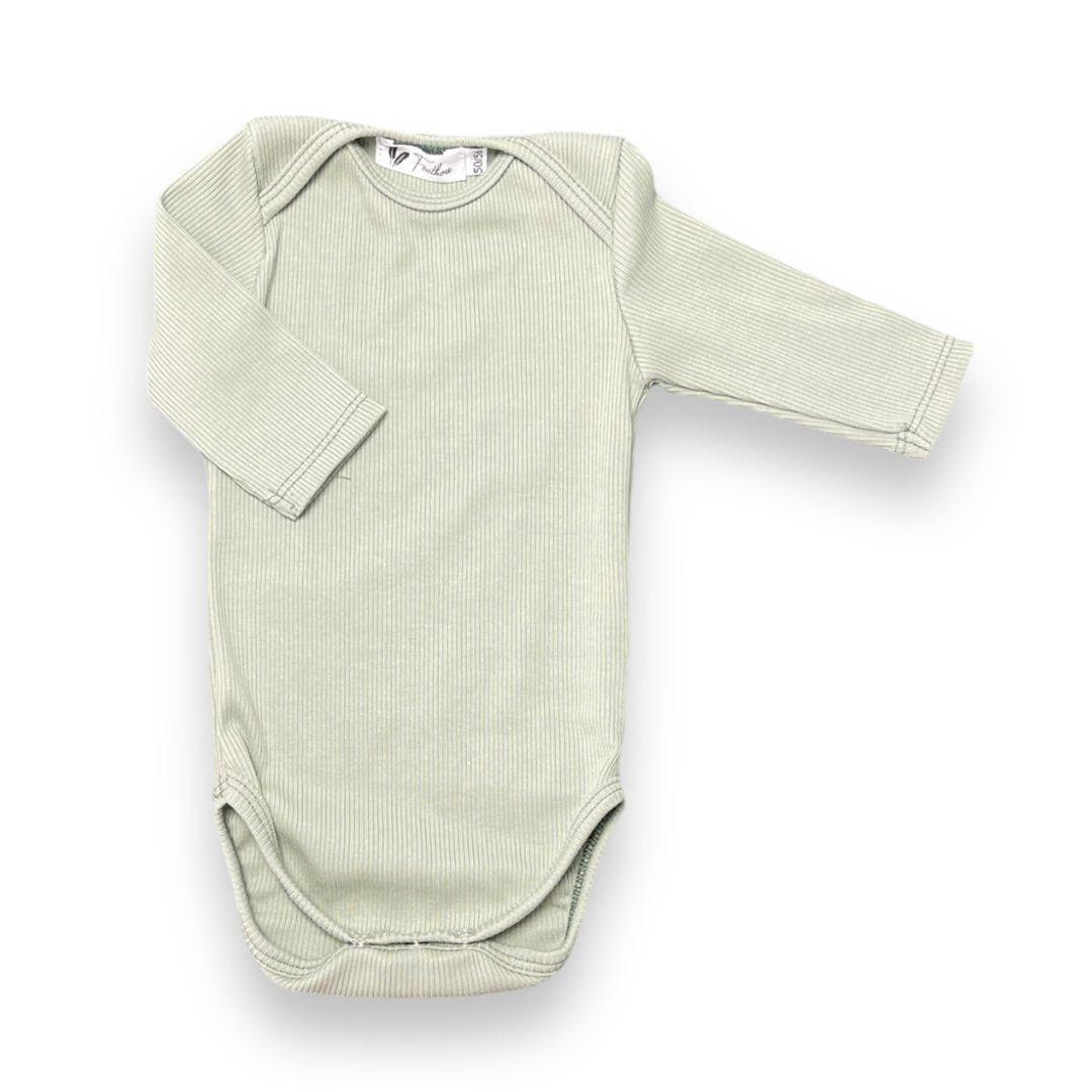 Rompertje Lange Mouw – Rib Jersey Dusty Green | Feathers®