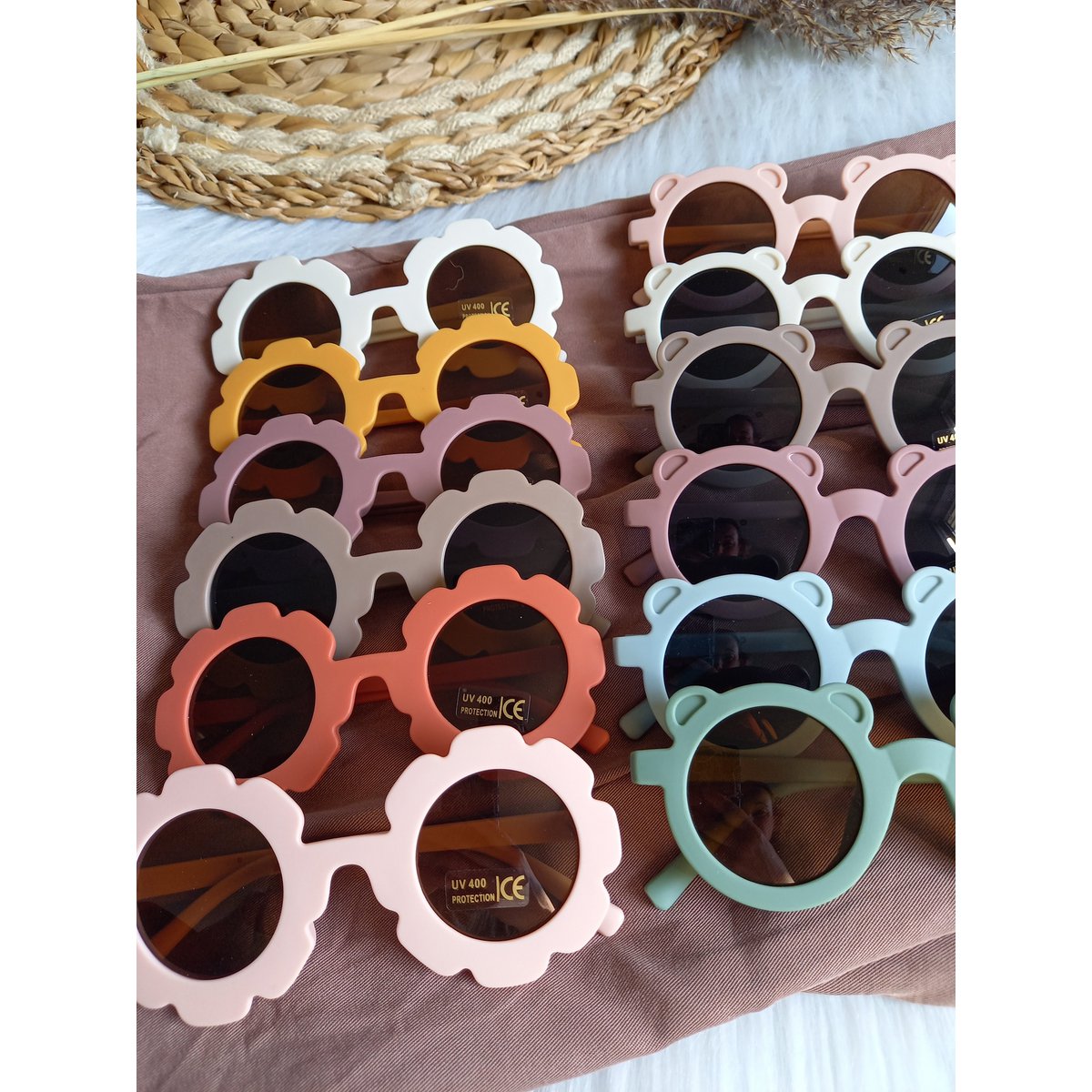 Zonnebril kids Bloem cream | Kinderzonnebril