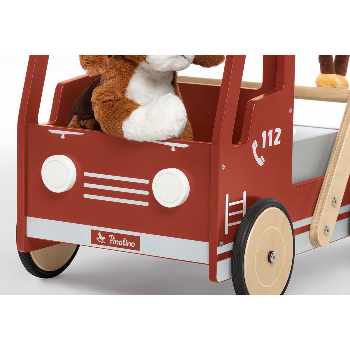 Baby Loopwagen – Brandweerauto “Fred” | Houten Walker met Remsysteem