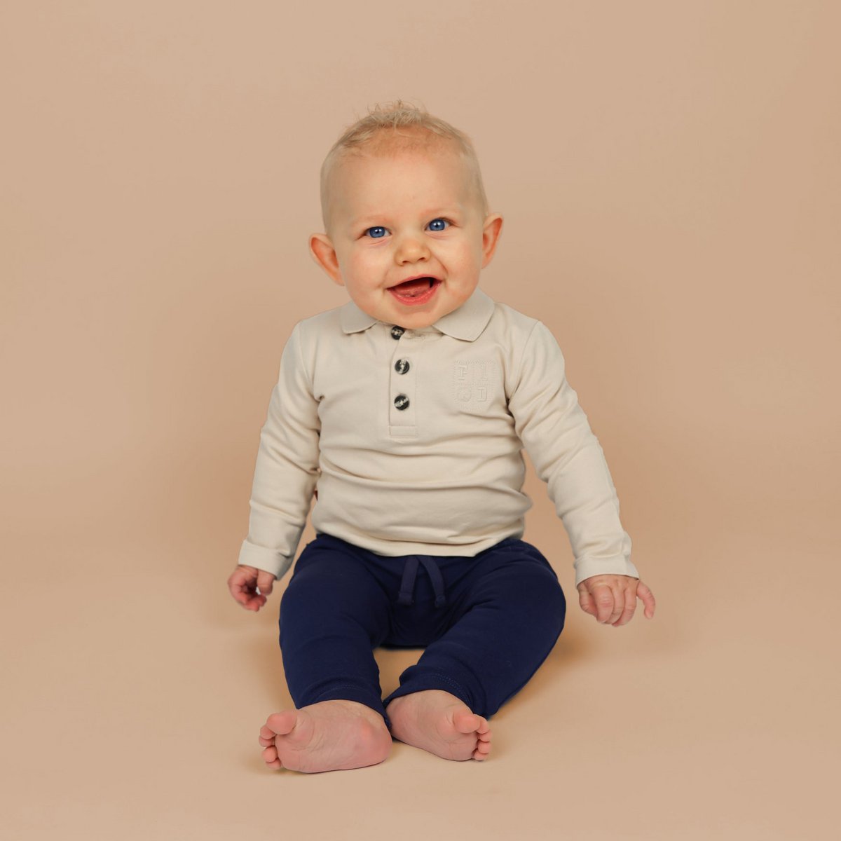 Baby Polo Shield | Rookgrijs