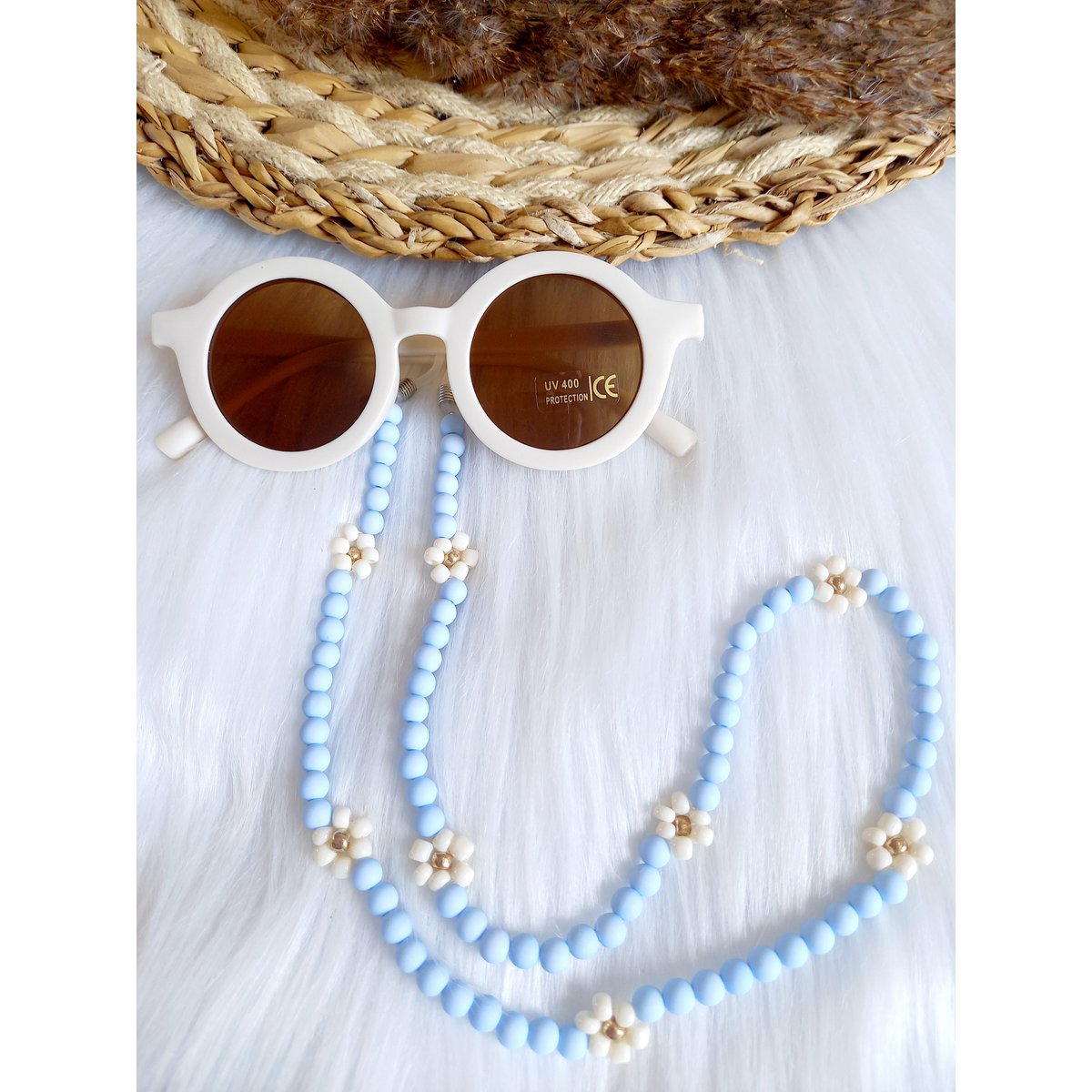 Zonnebrilkoord Daisy Icy blue
