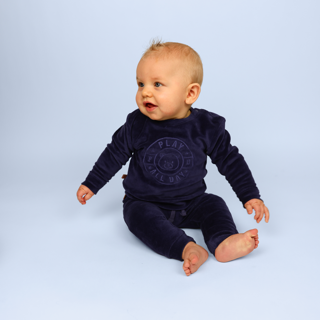 Kids Velvet Sweater | Patriot blauw