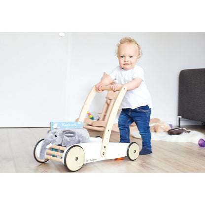 Pinolino Baby Walker “Uli” – Houten Loopwagen met Remsysteem | Wit