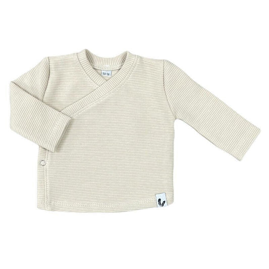 Overslagshirtje rib beige