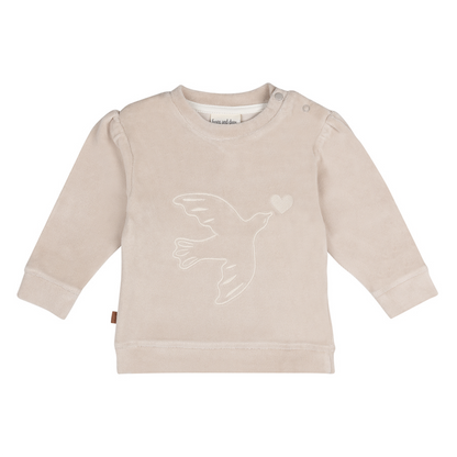 Kids Velvet Sweater | Zilvergrijs