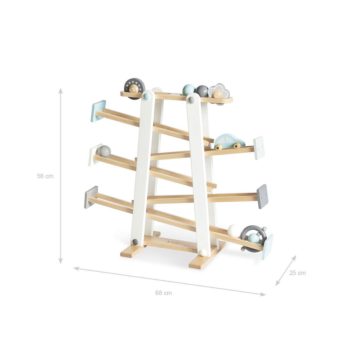 Pinolino Knikkerbaan “Kuno” – Houten Marble Run met Ballen & Auto | Vanaf 1,5 jaar