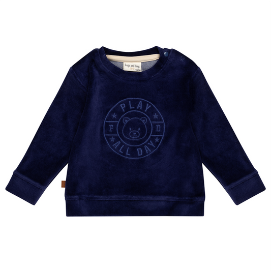 Kids Velvet Sweater | Patriot blauw