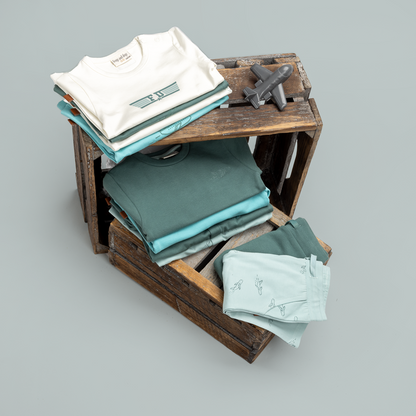 Pilot Club Baby Pants Airplane | Grijze mist