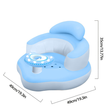 Multifunctioneel babyzitje in maanvorm met afneembare tray | Stevig PVC | Veilig leren zitten | Perfect kraamcadeau