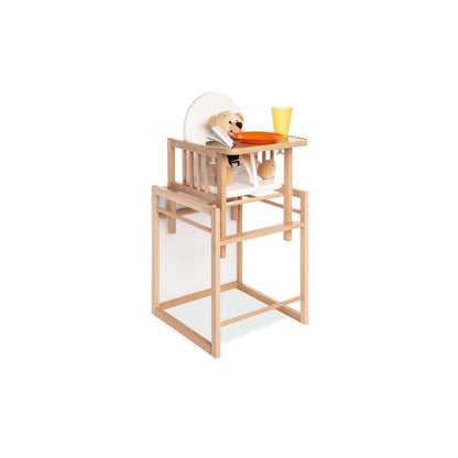 Kinderstoel Lene Combi – Beukenhout & Witte Bekleding | Pinolino®
