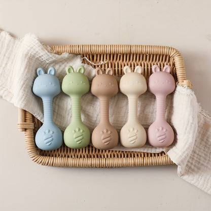 Zachte Rammelaar Konijntje – Veilig & Niet-Giftig | Sensory Speelgoed met Krasgeluid voor Baby’s