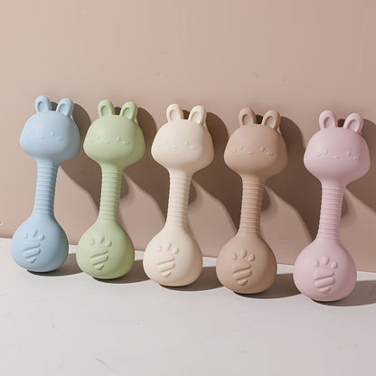 Zachte Rammelaar Konijntje – Veilig & Niet-Giftig | Sensory Speelgoed met Krasgeluid voor Baby’s