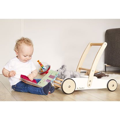 Pinolino Baby Walker “Uli” – Houten Loopwagen met Remsysteem | Wit