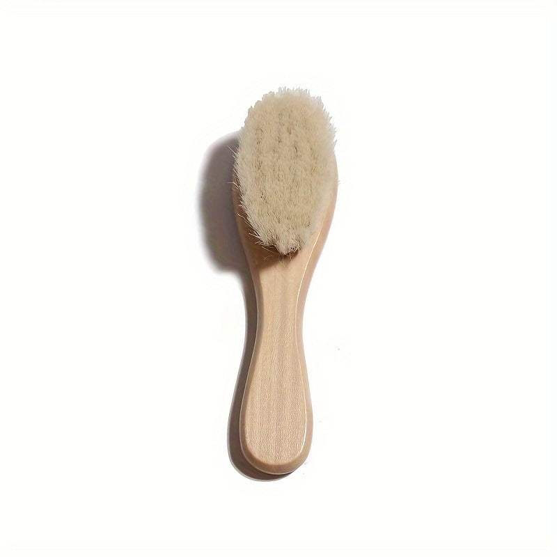 2-delige Baby Haarborstel & Kam Set – Zachte Babyborstel met Houten Handvat.