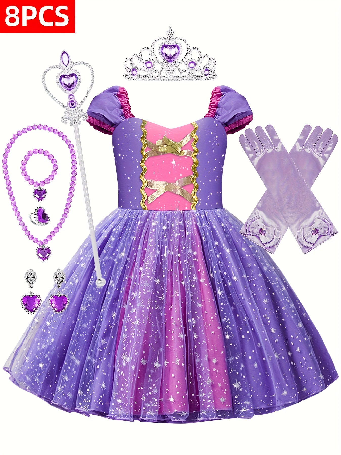 Paarse Prinsessenjurk voor Meisjes – Sprookjesachtig & Elegant