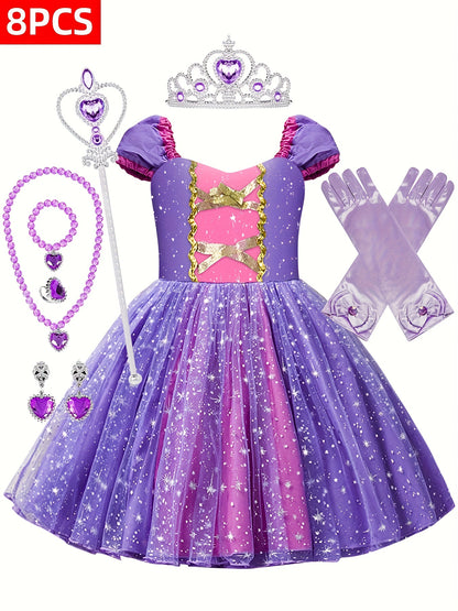 Paarse Prinsessenjurk voor Meisjes – Sprookjesachtig & Elegant