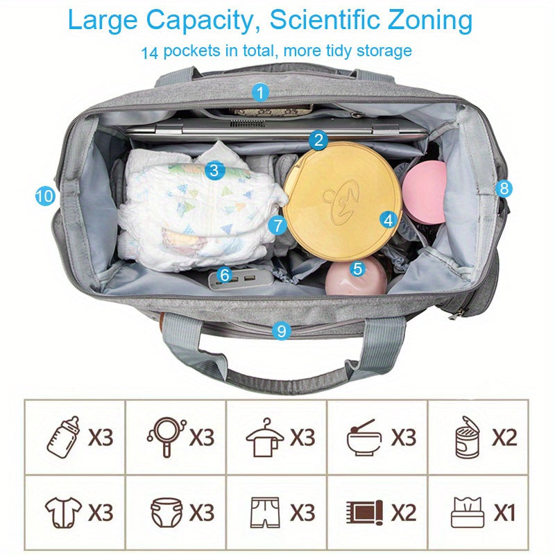Grote Mommy Rugzak met Isolatie – Multifunctioneel & Stijlvol