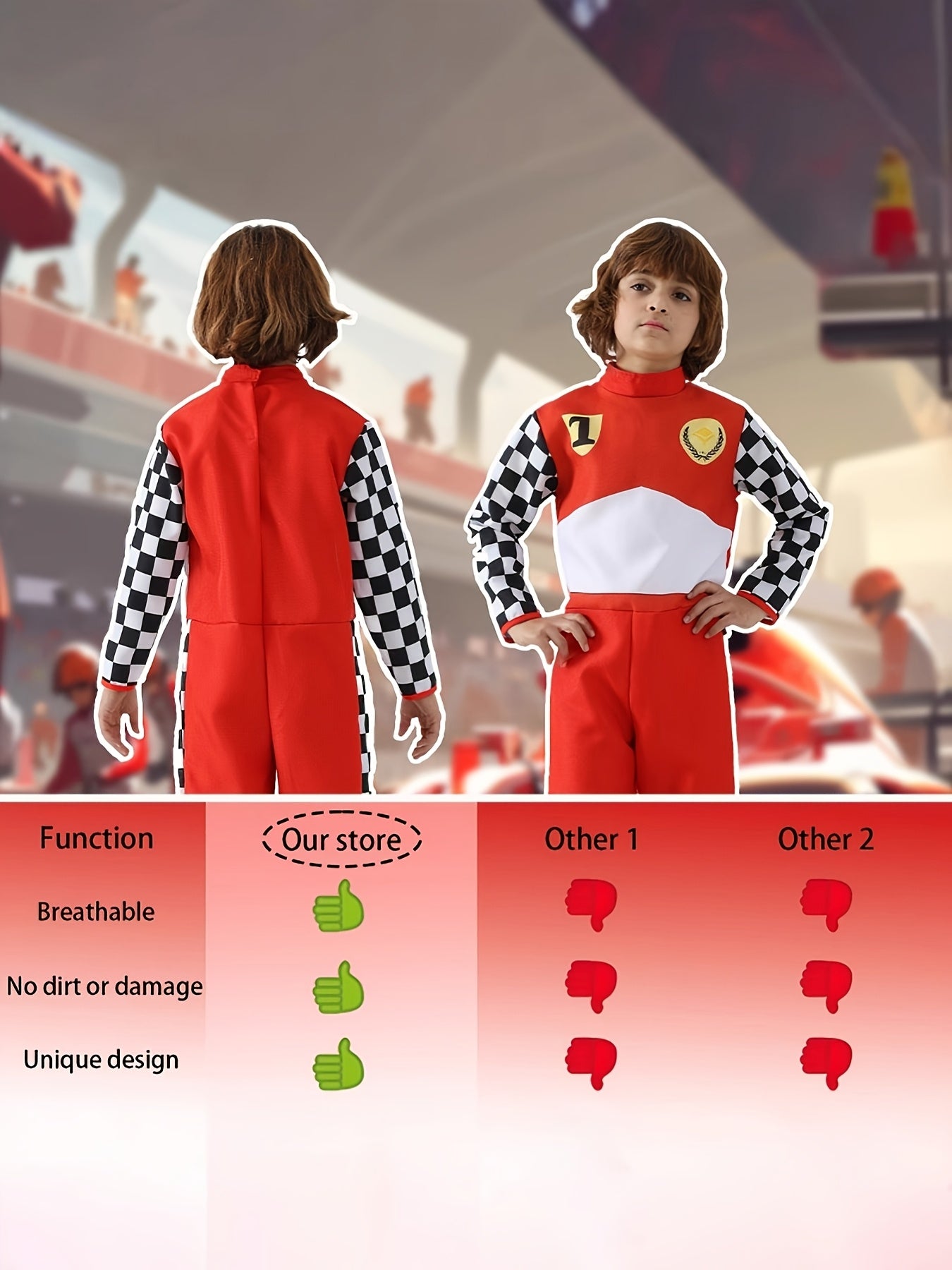 Tweedelige Racepak Set voor Jongens