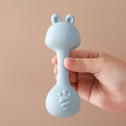 Zachte Rammelaar Konijntje – Veilig & Niet-Giftig | Sensory Speelgoed met Krasgeluid voor Baby’s