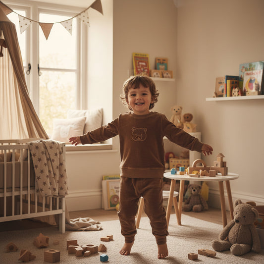 F&D Velours babypyjama | Bever bont