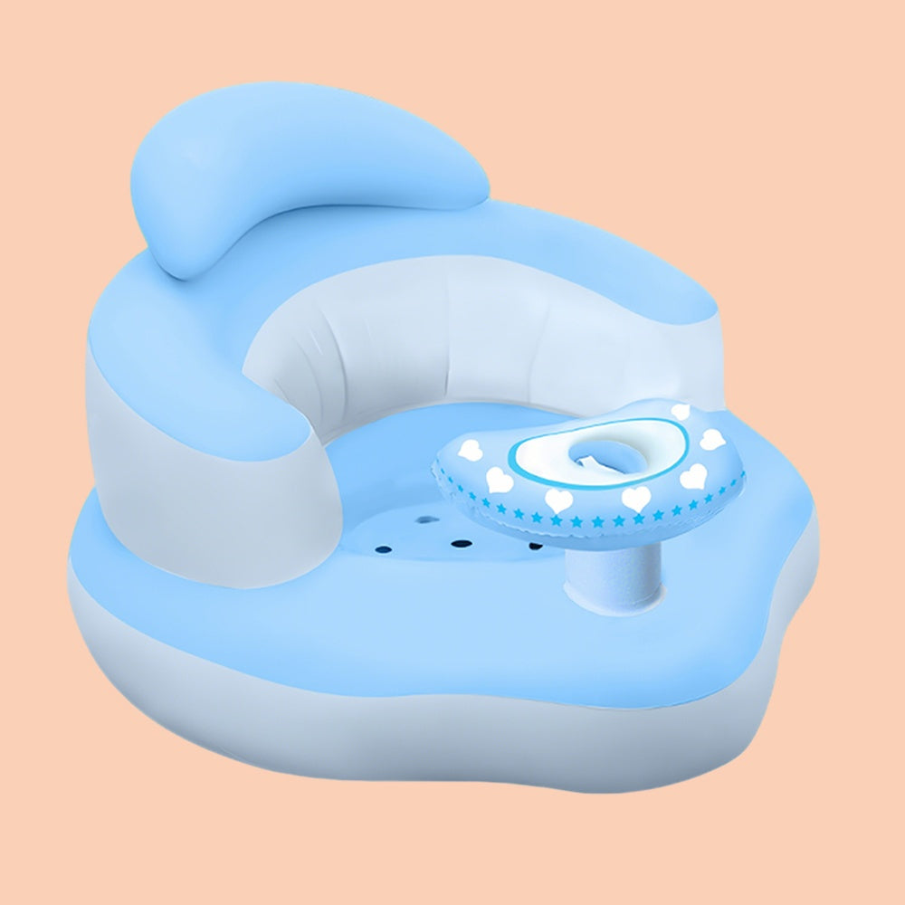 Multifunctioneel babyzitje in maanvorm met afneembare tray | Stevig PVC | Veilig leren zitten | Perfect kraamcadeau