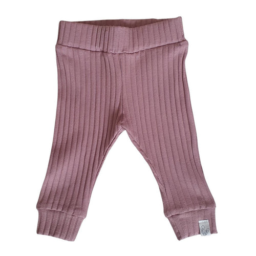 Newborn broekje Wide rib jersey Mauve