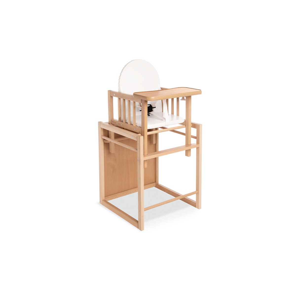 Kinderstoel Lene Combi – Beukenhout & Witte Bekleding | Pinolino®