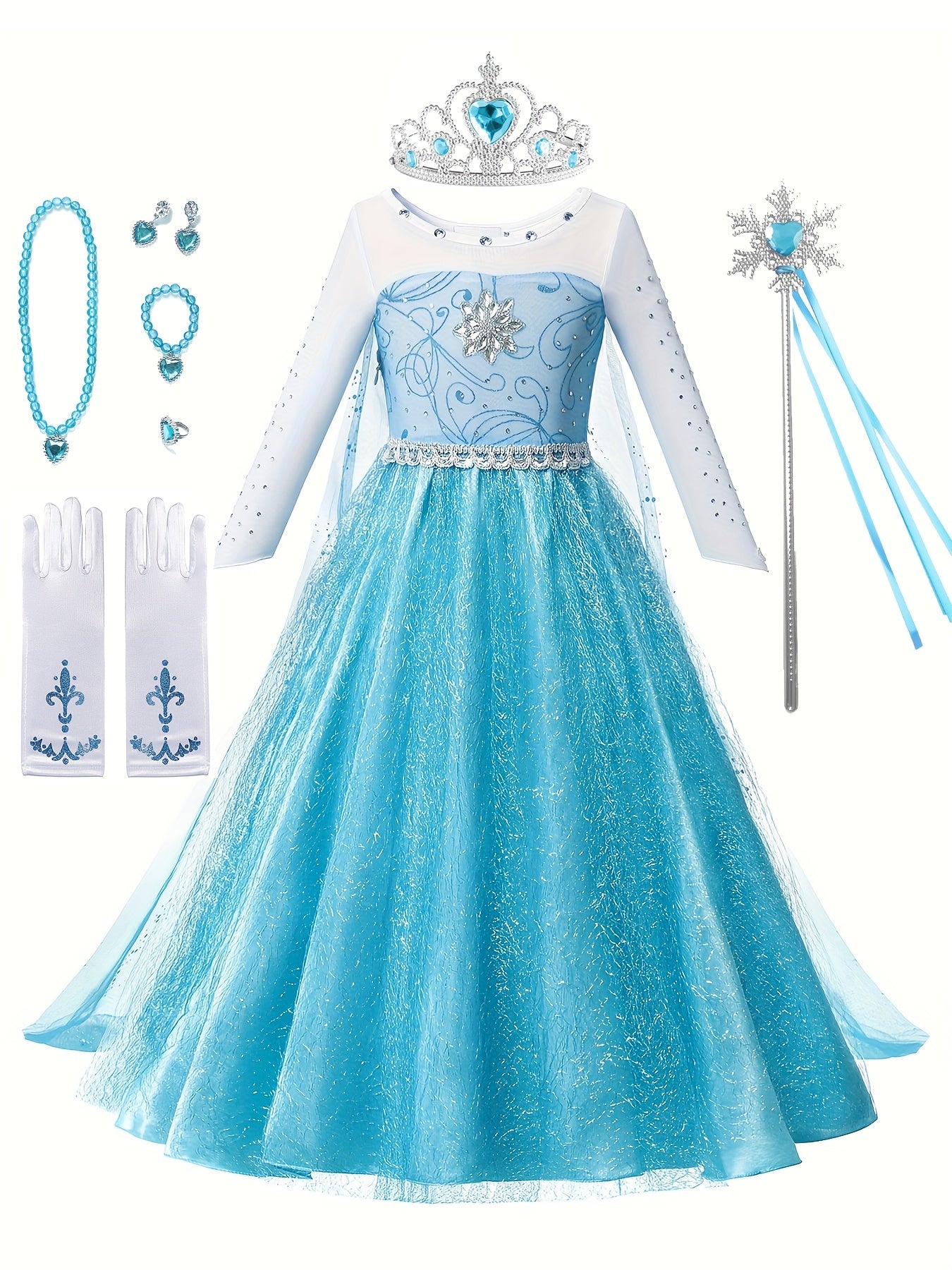 Prinsessenjurk met Cape – gaas & Kralendetails