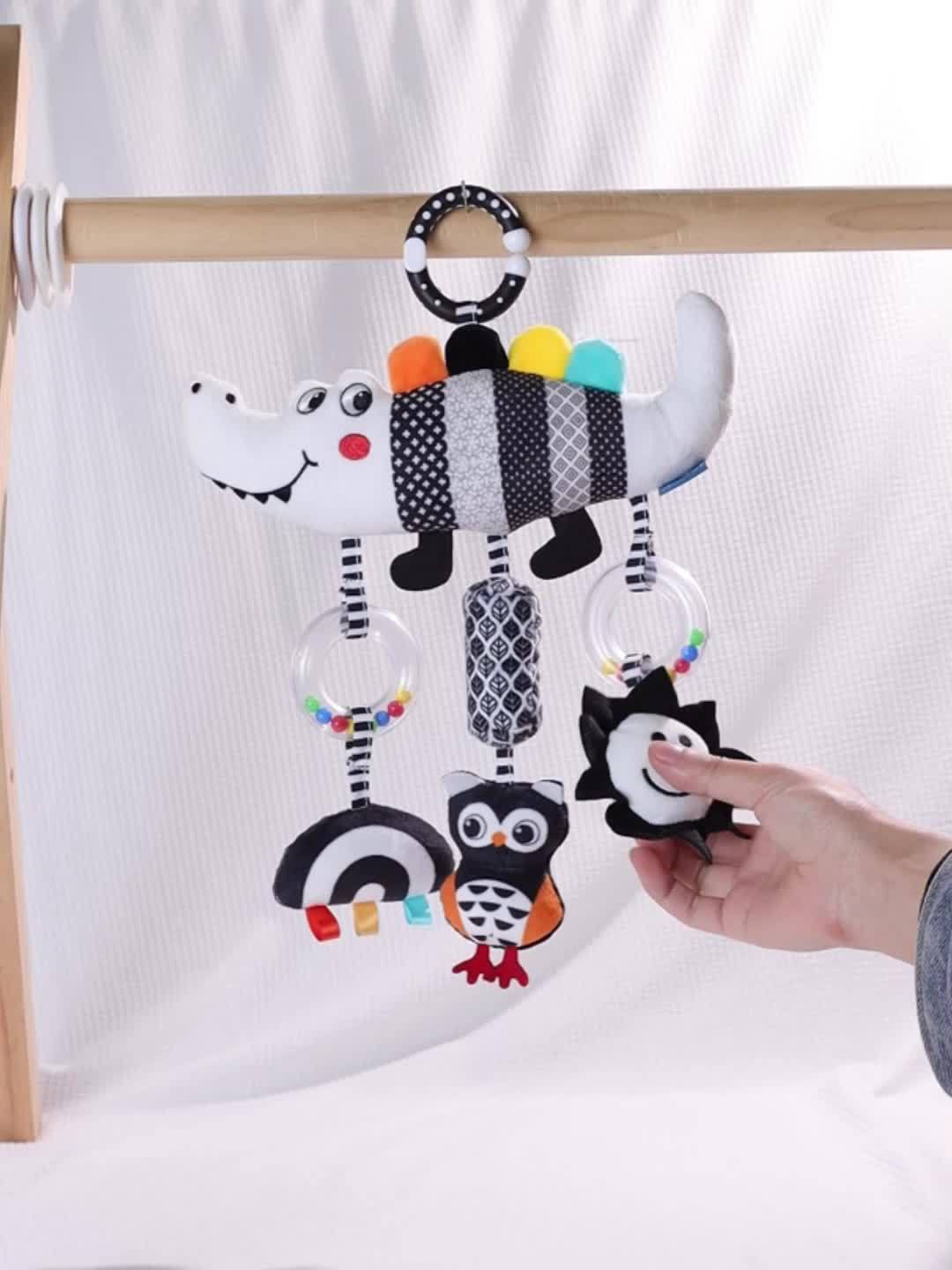 Zwart-Witte Baby Hangspeelgoed  , Kinderwagen & Bedhanger (0+ Maanden)
