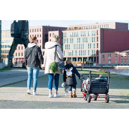 Pinolino bolderkar “AddPlus” – Gemengd Grijs | Opvouwbare Handkar met Rem & Zonnekap