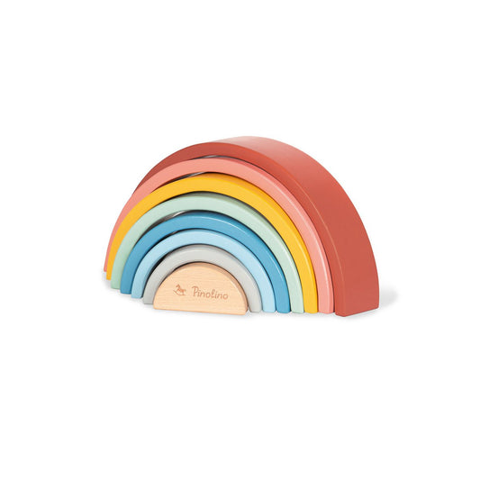 Pinolino Houten Regenboog “Ruby” – 8-delige Stapelset | FSC®-gecertificeerd