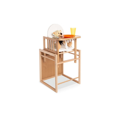 Kinderstoel Lene Combi – Beukenhout & Witte Bekleding | Pinolino®