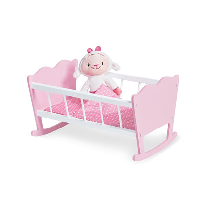 Poppenwieg “Jasmin” – Inclusief 3-delig Beddengoed, Roze/Wit | Pinolino®