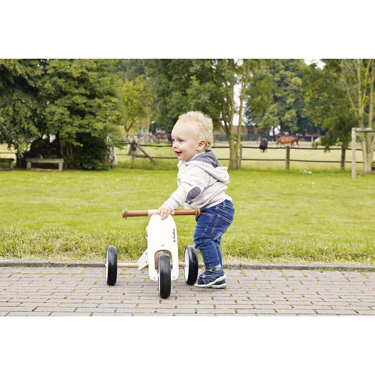 Mini Trike “Charlie” – 4-in-1 Loopfiets & Driewieler, Massief Berkenhout | Pinolino®
