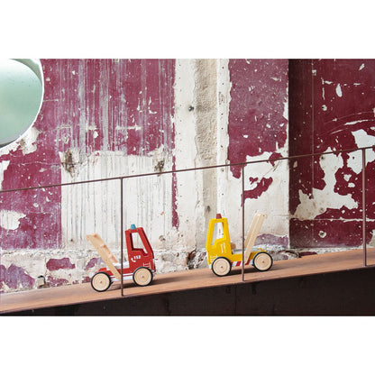 Baby Loopwagen – Brandweerauto “Fred” | Houten Walker met Remsysteem