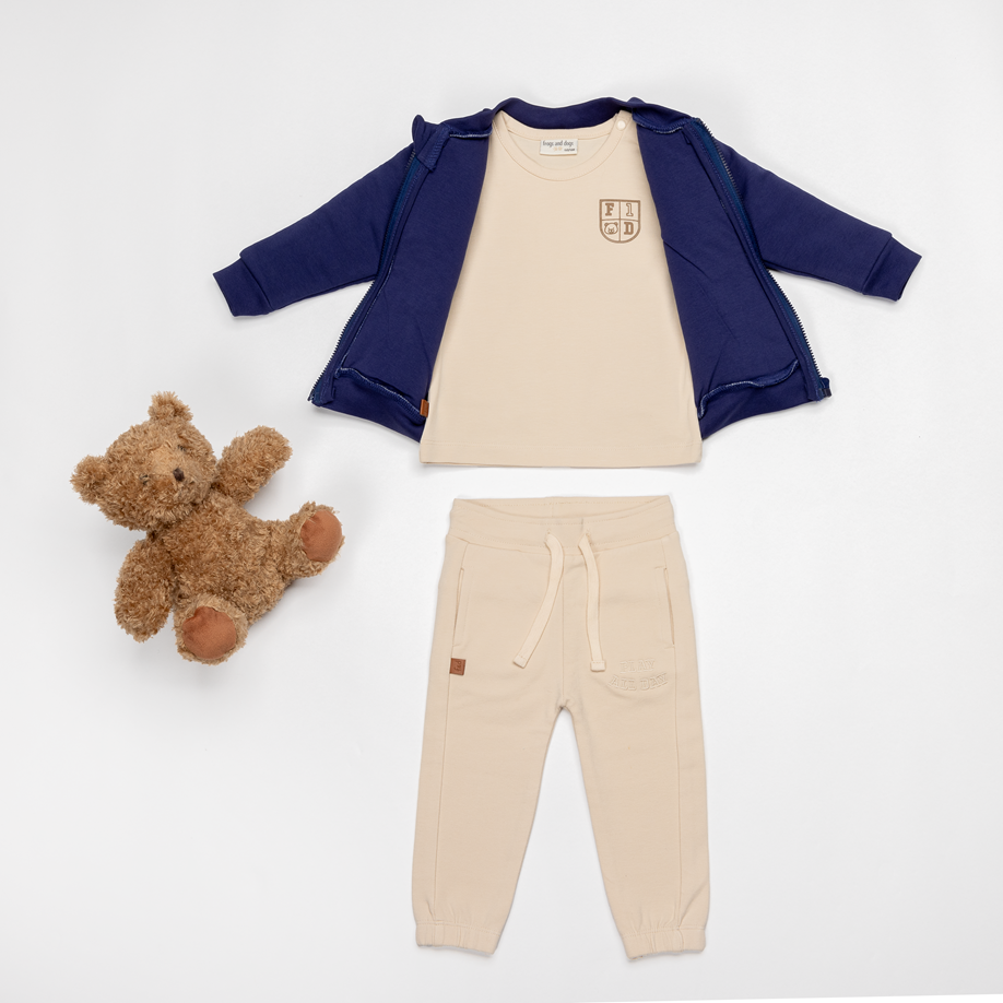 Baby Shirt F & D | Rookgrijs