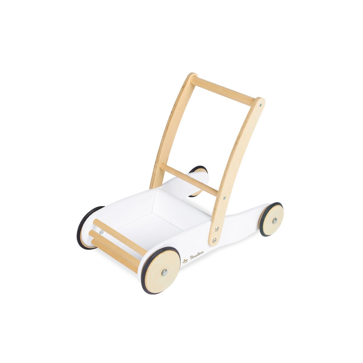 Pinolino Baby Walker “Uli” – Houten Loopwagen met Remsysteem | Wit