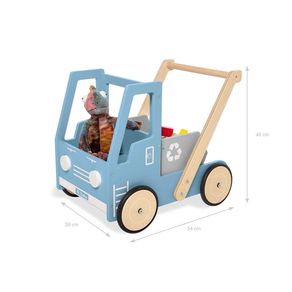 Baby Walker “Tipping Truck Fred” – Met Remsysteem & Kantelbak | Pinolino®