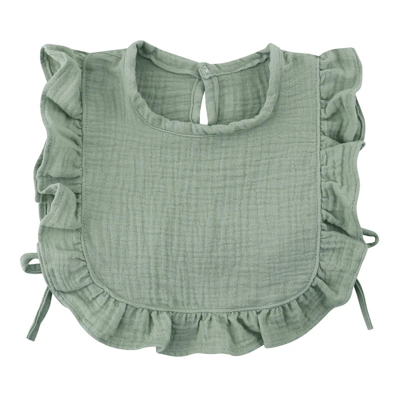 Baby Slabbetje – Katoen, Crêpe, Met Ruffles | Absorberend & Stijlvol