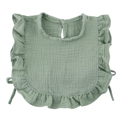 Baby Slabbetje – Katoen, Crêpe, Met Ruffles | Absorberend & Stijlvol