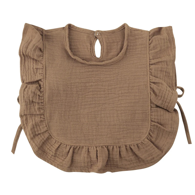 Baby Slabbetje – Katoen, Crêpe, Met Ruffles | Absorberend & Stijlvol