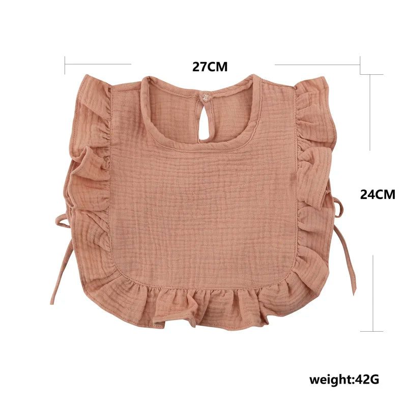 Baby Slabbetje – Katoen, Crêpe, Met Ruffles | Absorberend & Stijlvol