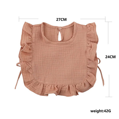 Baby Slabbetje – Katoen, Crêpe, Met Ruffles | Absorberend & Stijlvol