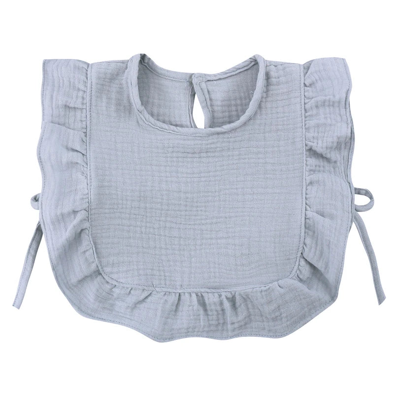 Baby Slabbetje – Katoen, Crêpe, Met Ruffles | Absorberend & Stijlvol