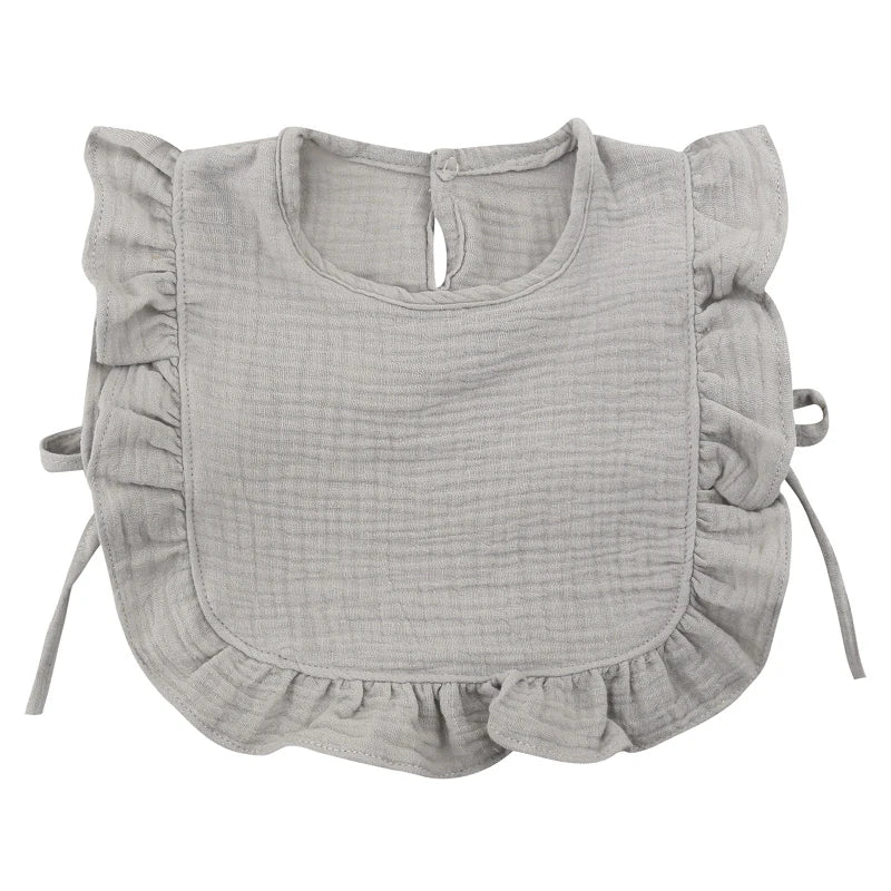 Baby Slabbetje – Katoen, Crêpe, Met Ruffles | Absorberend & Stijlvol