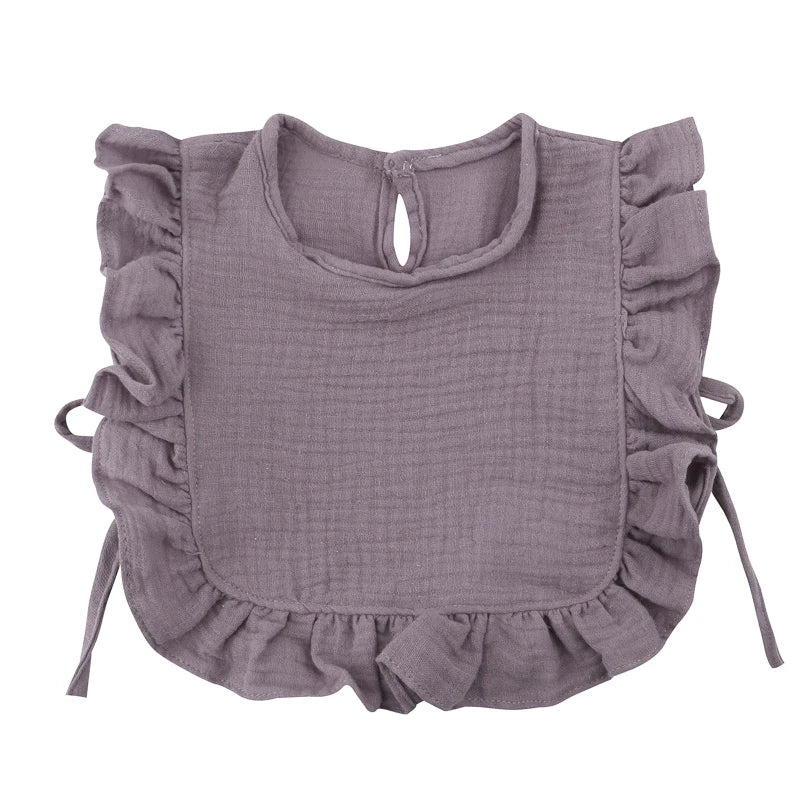 Baby Slabbetje – Katoen, Crêpe, Met Ruffles | Absorberend & Stijlvol