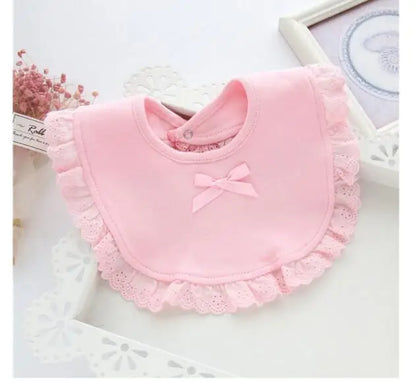 Baby Slabbetje – Katoen met Kant & Strik | Prinsessenstijl, Absorberend