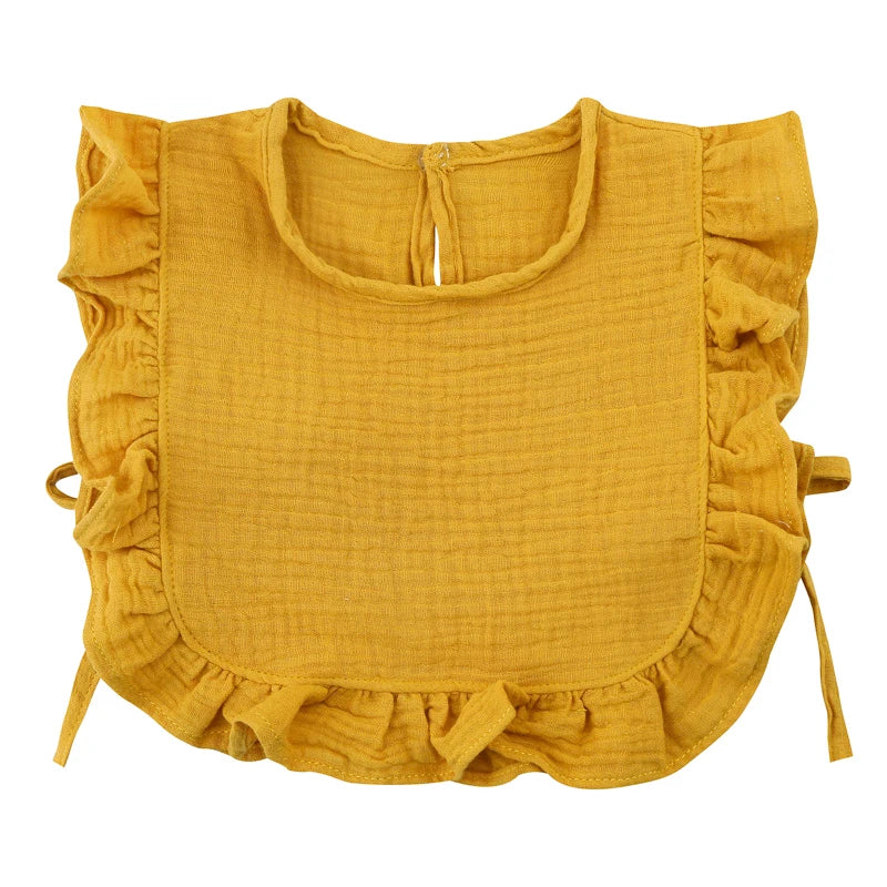 Baby Slabbetje – Katoen, Crêpe, Met Ruffles | Absorberend & Stijlvol