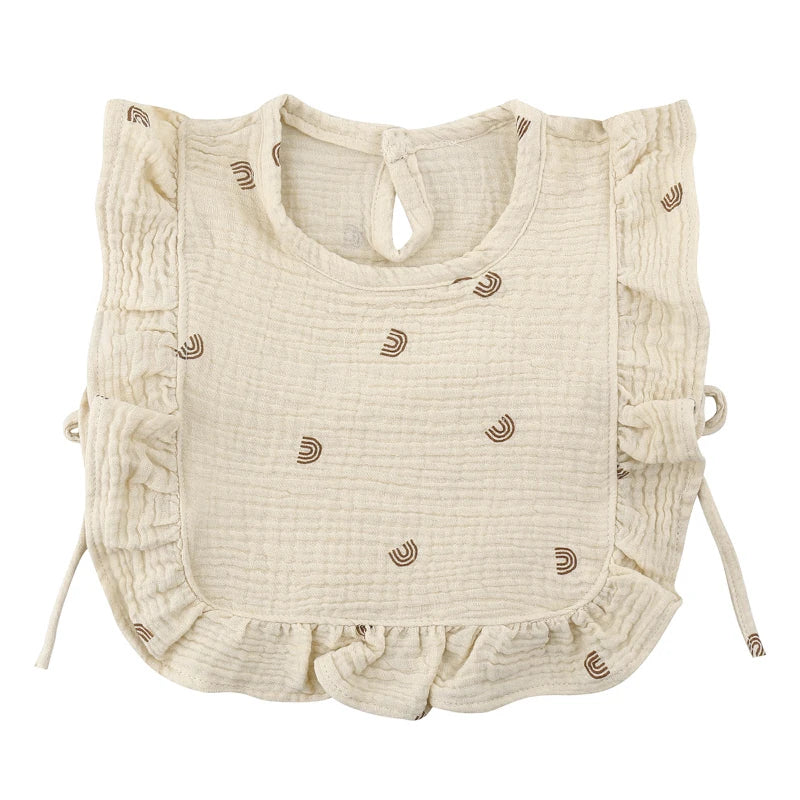 Baby Slabbetje – Katoen, Crêpe, Met Ruffles | Absorberend & Stijlvol